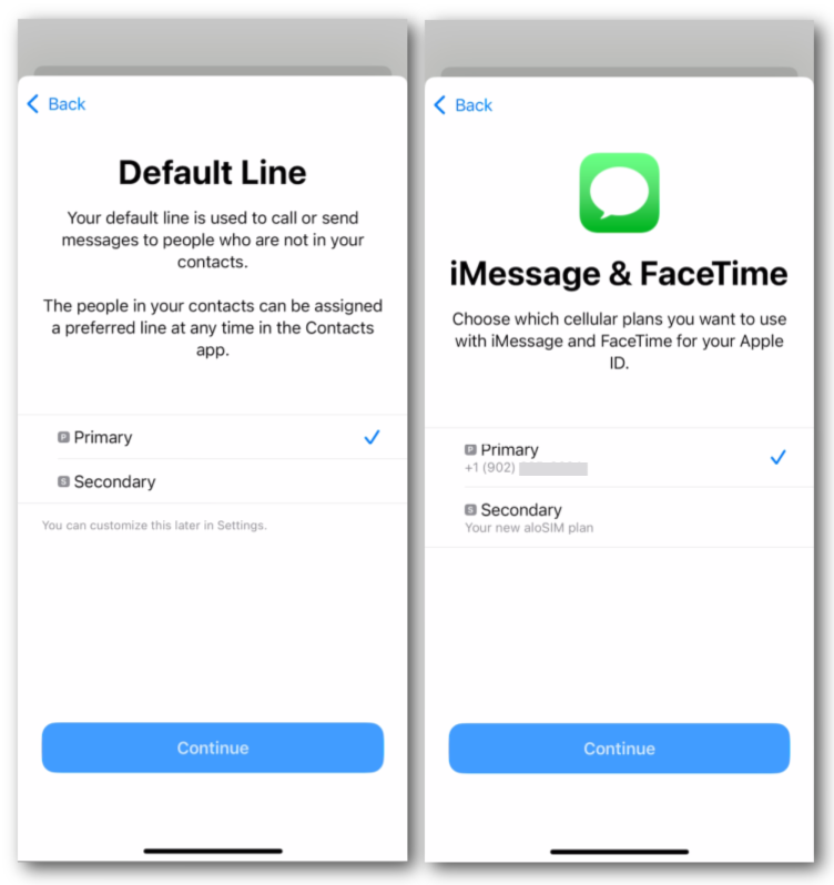 install-esim-choosing-a-default-line-contacts-iMessage-FaceTime.png