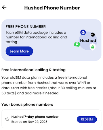 redeem your free eSIM phone number.png
