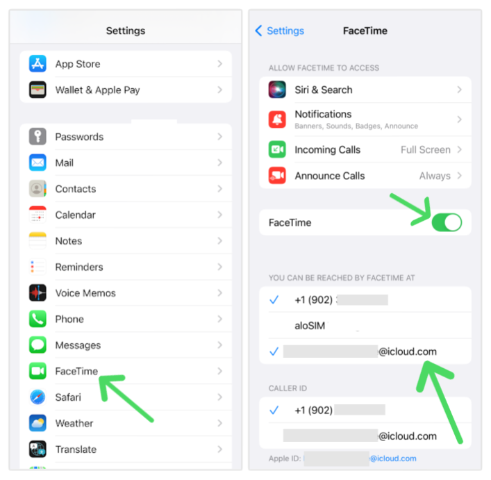 How do I set up FaceTime with an eSIM? – aloSIM Support