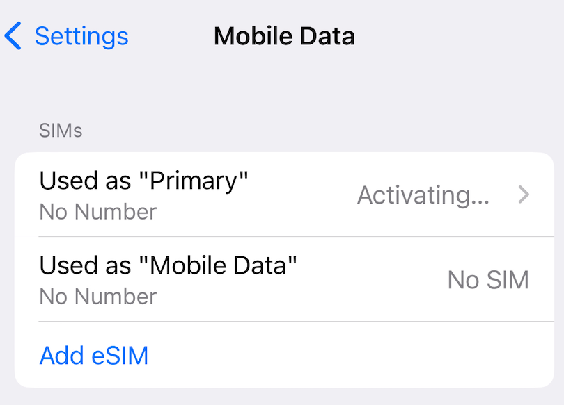 iPhone eSIMstuck on activating.png