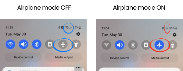 Modalità aereo è attiva o disattivata - Samsung.png