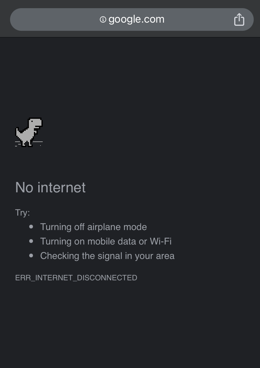 Errore di connessione Internet assente Chrome.png