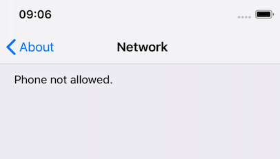 Errore iPhone telefono non consentito.png
